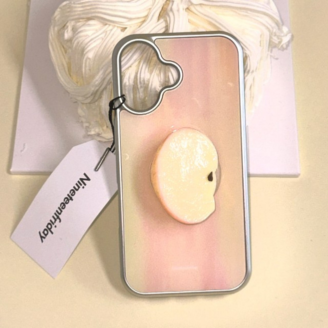 스위트 프루티 사과 아이폰 갤럭시 맥세이프 실버 에폭시 케이스 폰케이스 스마트톡 세트