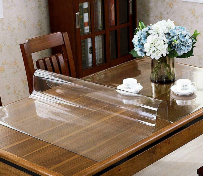 방풍비닐 투명고무판 연질PVC 식탁매트 투명아스테이지 배변패드 책상 테이블 비닐, 투명, 91.4cm x 10cm x 1mm, 1개