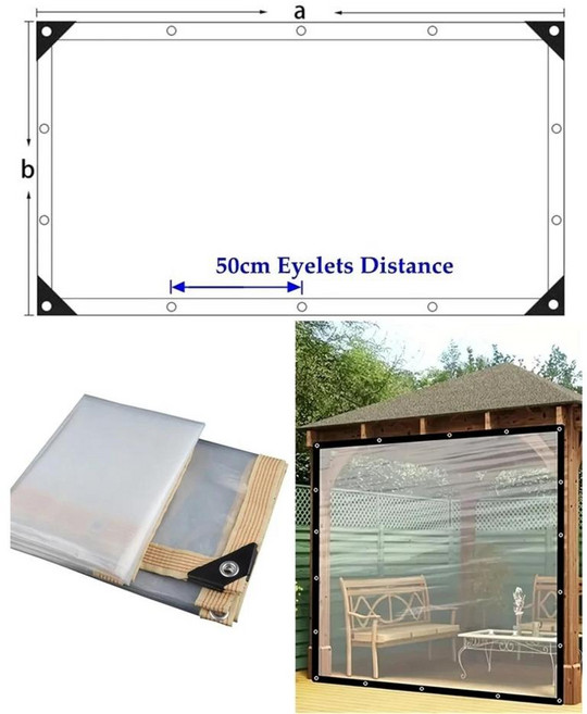 투명 정원 가제보 방수 천 천막 식물 커버 필름 단열 창고 그로밋, 1. Beige Side / CC. 4MX5M