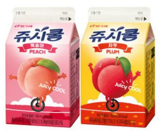 빙그레 쥬시쿨 복숭아자두 180ml x 50 혼합구성도 가능해요