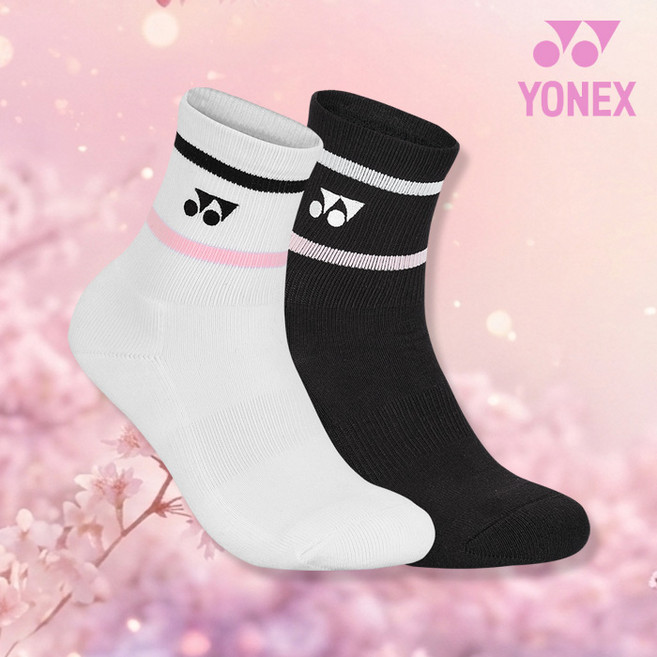 요넥스 양말 262SN001M 2026 벚꽃에디션 남성 장목 삭스 배드민턴 오남스포츠, 1개, 화이트