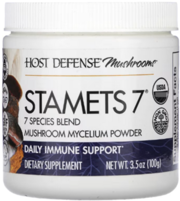 스테이메츠 7 노루궁뎅이 차가 영지 버섯 균사체 가루 100g (3.5oz) 펑기퍼펙티, 1개