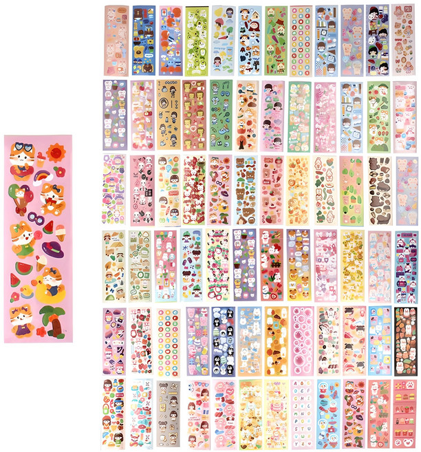 리코즈 홀로그램 다꾸 스티커 80매, 랜덤발송, 1개