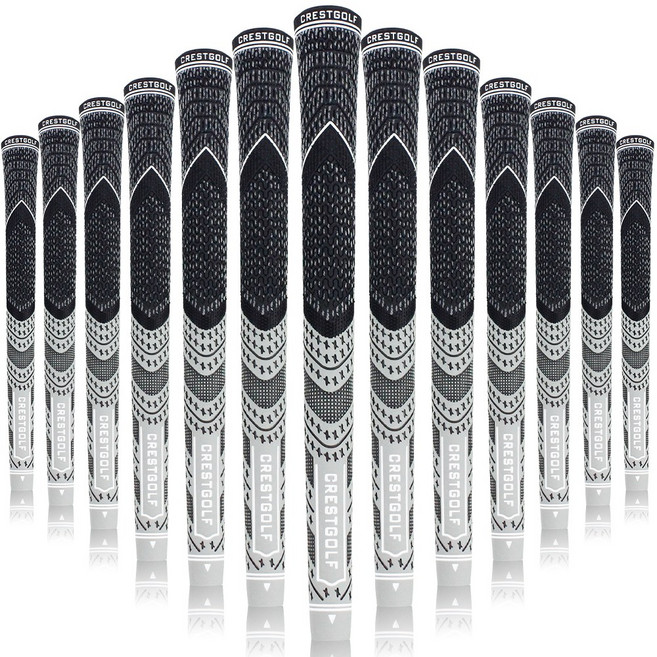 CRESTGOLF 골프 아이언 그립 반실그립 미끄럼방지 교체그립 골프채그립 표준형 9컬러, 그레이, 13개