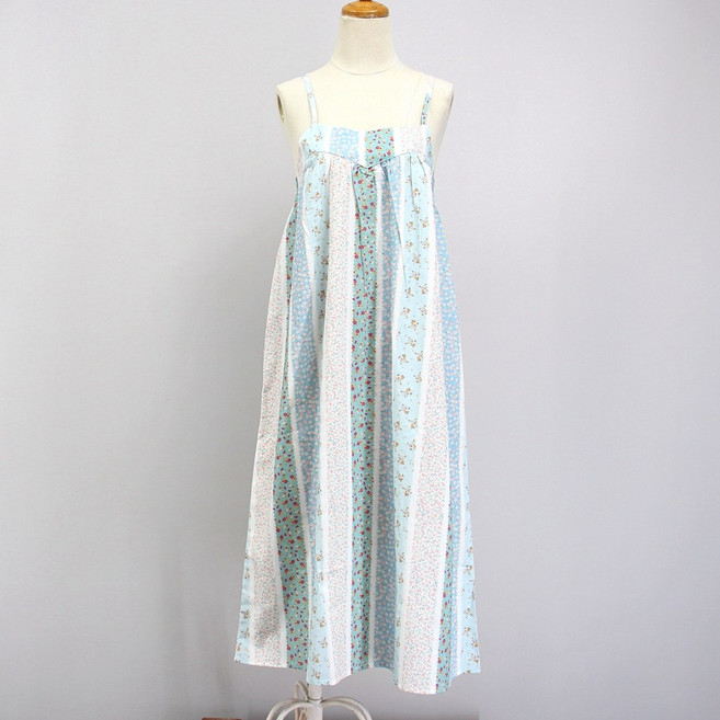 [서울양품점] 국산 로코 어깨끈 면원피스 잠옷 여름 홈웨어 실내복 바캉스 휴가 잠옷