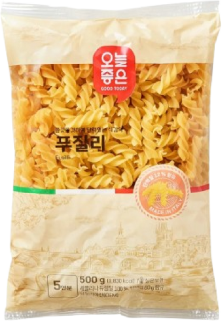 오늘좋은 삼색 푸질리, 3개, 500g