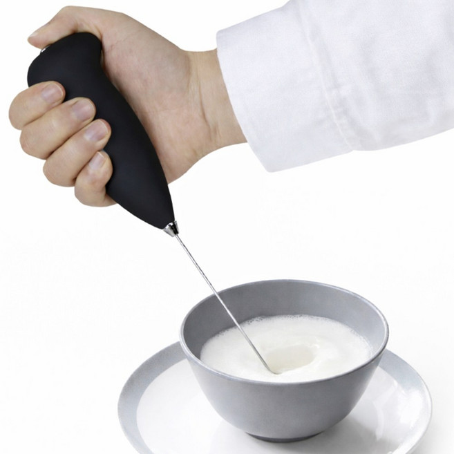 하겐레벤 원터치 전동 미니 휘핑기 우유 거품기, 블랙, BLKWH26