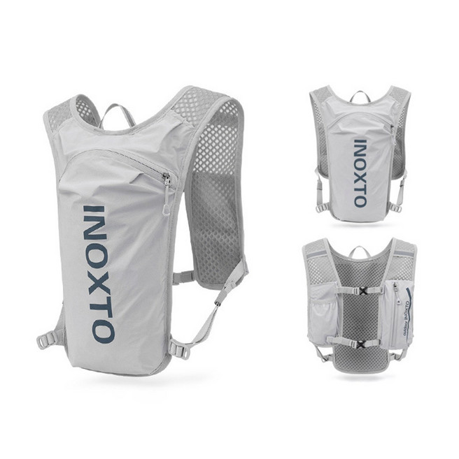 믹스MICS 트레일러닝 자전거 사이클링 배낭 물팩 물백 워터팩 워터백 포켓 수납 등산배낭 조끼 백팩 5L, 그레이 블루(Free Size), 1개