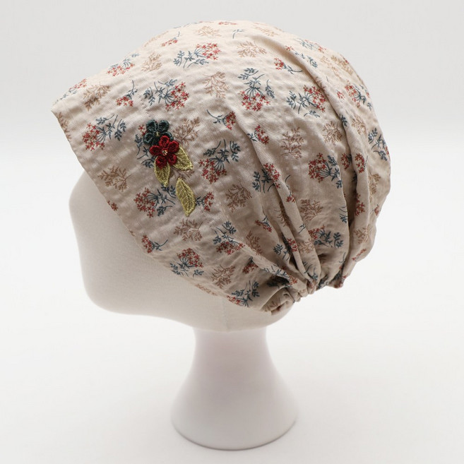 에스랑 제시카 여성 면 순면 코튼 중년 엄마 할머니 항암 비니 모자