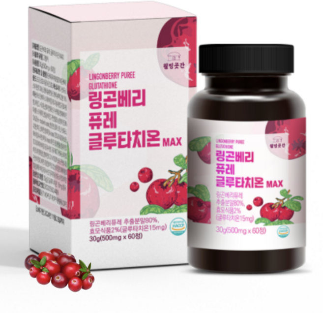 로얄링곤베리 링곤베리글쿠타치온 먹는글루타치온 식물성에스트로겐 500mg X 60정, 1개