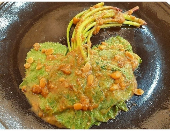 보드라운 생머위잎 된장무침, 1개, 500g