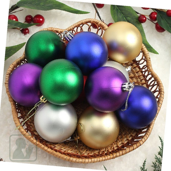 루다스 트리오너먼트 크리스마스 오너먼트 혼합 무광볼 6cm 12P