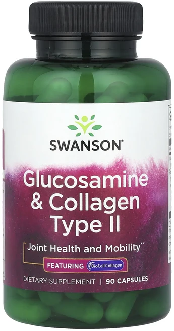 Swanson 글루코사민 & 콜라겐 2형 캡슐 90정, Swanson 글루코사민  콜라겐 2형 캡슐 90정, 1개 - 쿠팡