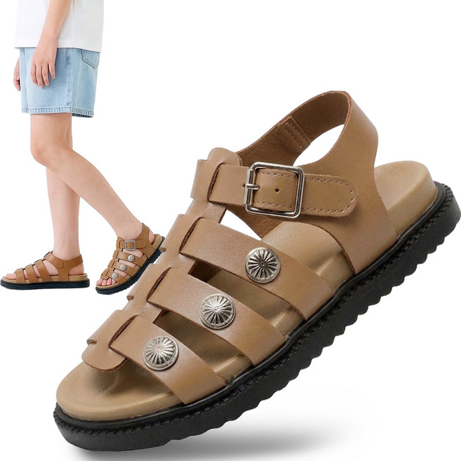 스토리원 U-KIDSH027 키즈 레더 아동 글래디 샌들