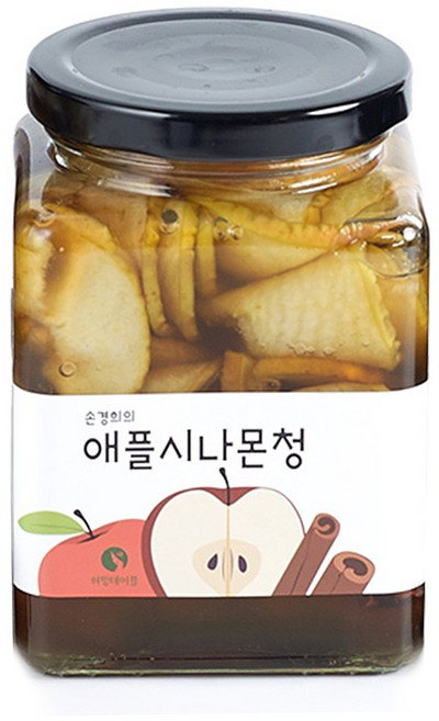 허밍테이블 애플시나몬청 유기농원당 수제청 청송사과, 500g, 1개입, 1개