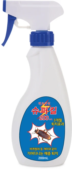 제트파워 슈퍼킬(데카메트린)200ml 바퀴벌레 등 개미와 같이 기어다니는 해충 퇴치, 200ml, 1개 - 쿠팡