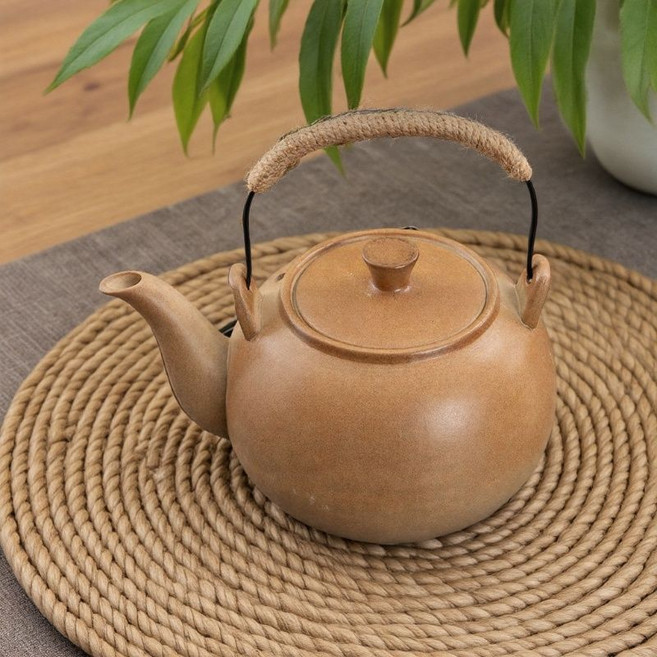 柴燒大容量陶瓷煮茶壺, 1個, 1000ml, 店長推薦 圍爐專用壺1000ML