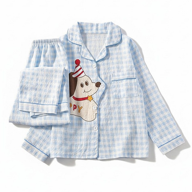 달콩슈 주니어용 상하의 파자마 세트 시원한 잠옷 주니어 아동 남아 여아 DKP909