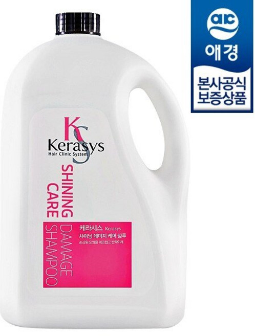애경 [애경] 케라시스 샤이닝 데미지 샴푸/린스 4L 1개 + 펌프, 데미지 린스