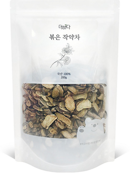 깨끗하게 관리하고 저온으로 볶아낸 더하다 볶은 작약차 국산 국내산 200g, 1개, 1개입