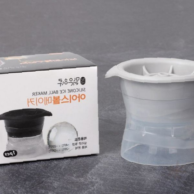 대형 구형 실리콘 제빙틀 6cm 하이볼 위스키 칵테일 음료 홈바 주방 보관 용품, 1개, 상세페이지 참조