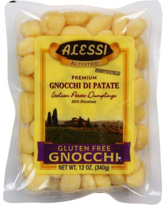 알레시 수입 프리 감자 뇨키 12온스 (12개 묶음) Alessi Imported Gluten Free Potato Gnocchi 12 Ounce (Pack of 12), 1개, 340g