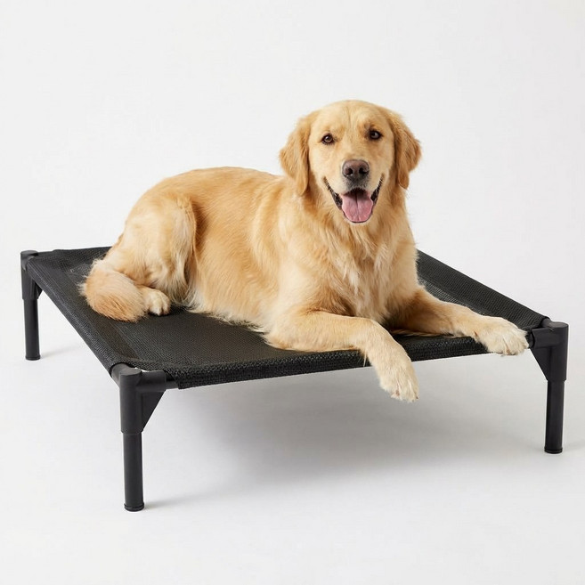 별하루하우스 강아지 고양이 쿨매트 캠핑 해먹 침대 대형견 시원한, 1개, 블랙