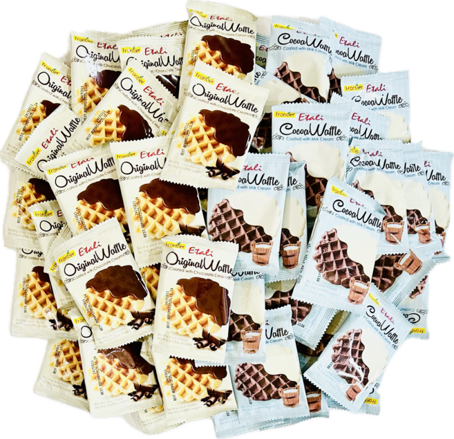 glorystar 소프트 와플 담백하고 바삭한 초코 밀크 와플 쿠키 (맛 랜덤구성), 7g, 60개