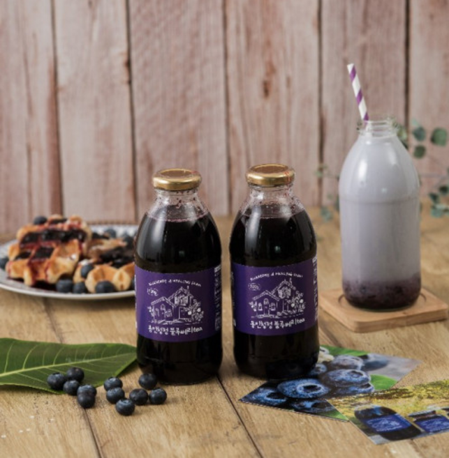 무설탕 무농약 생블루베리 저칼로리 수제 차 과실차 블루베리차 블루베리청 액상차, 1개, 1개입