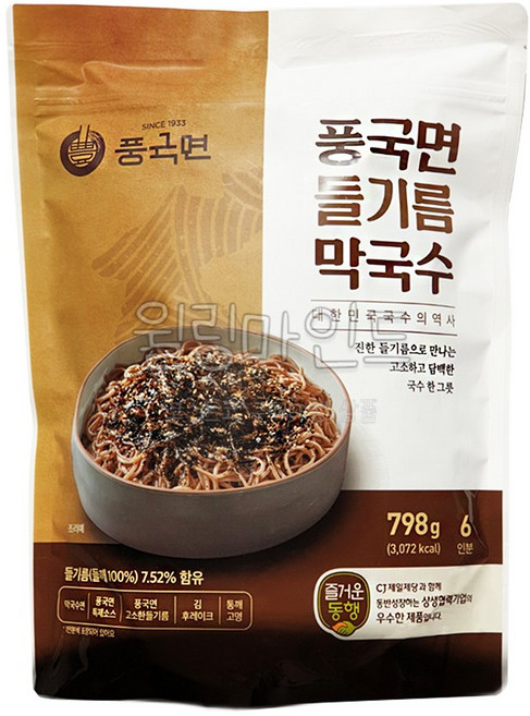 풍국면 들깨칼국수 147g 6입, 6개