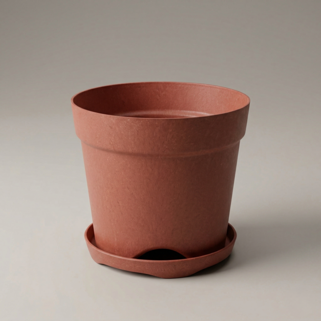 감사해지구 CXP 친환경 미니 목분 화분 물받이 세트 다육이 선인장용, 레드, 3개