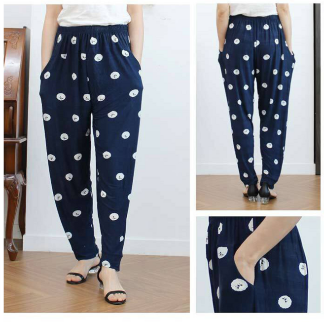 [메리메이] 여성용 9부 아이스 팬츠 냉장고바지 몸빼 바지 홈웨어