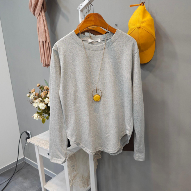 라운드 밑단굴림 기본 이너티셔츠