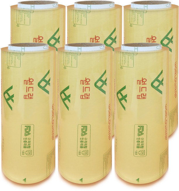 월드랩 35cm*500M 6개 1박스 식품포장 업소용랩, 500m