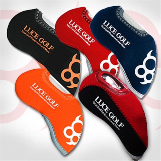 달인골프 루체골프 네오플랜 아이언커버 5종, 레드