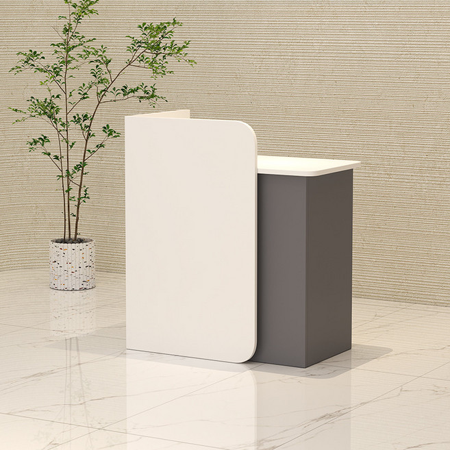 簡約現代前臺接待收銀台, 1個, 白加灰,120x45x95cm