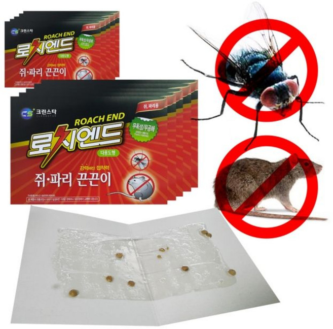 로치엔드 쥐파리 끈끈이 2매팩 5개, 2매