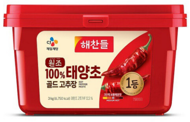 해찬들 태양초 골드 고추장, 1개, 3kg
