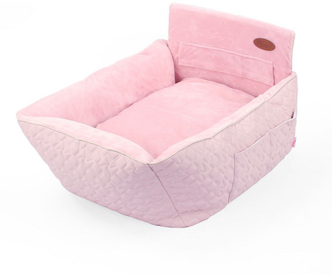 엔터펫 쿠션형 강아지카시트 핑크 / 6중 안전고정장치 반려견카시트 애견카시트 고양이카시트, 1개