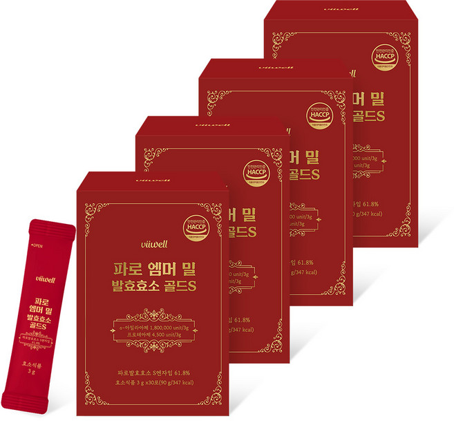 파로 곡물 효소 식약청인증 HACCP 고역가수치, 4박스, 30회분