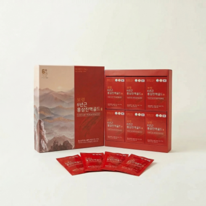 황금비율의배합 당귀 황기 숙지황 작약 천궁 식물혼합농축액 보령 6년근 홍삼진액 골드, 1개, 350ml