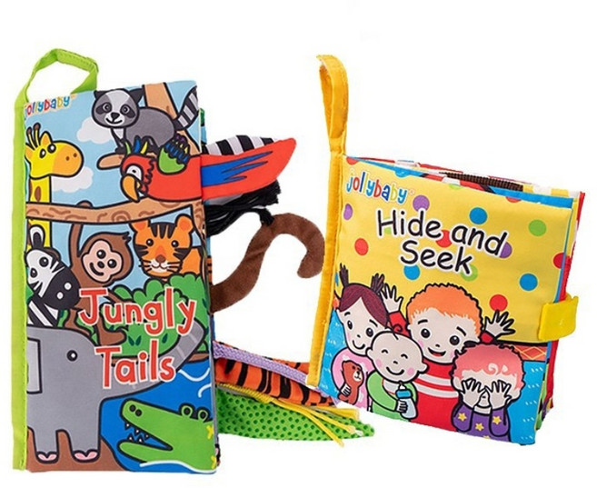 졸리베이비 꼬리책 숨바꼭질 2개세트 (정글+숨바꼭질놀이) 헝겊책 초점책 촉감놀이 애착인형 유모차걸이 신생아백일선물, 정글 꼬리책+숨바꼭질 까꿍책, 1개