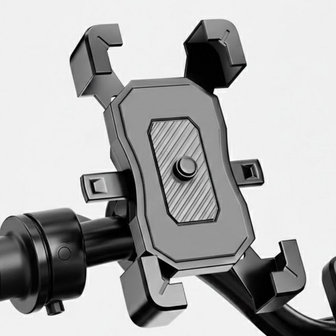 위들리 자전거 핸드폰 거치대, 1개, 블랙 핸들바형