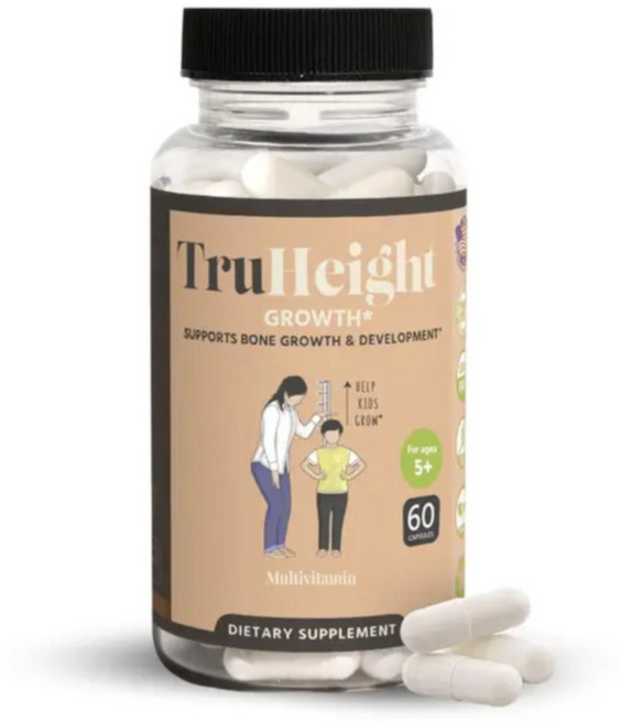 TruHeight 그로스 멀티비타민 칼슘 60캡슐, 1개