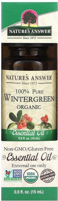 Nature's Answer 100% 순수 유기농 에센셜 오일 윈터그린 15ml(0.5fl oz) Answer (네이처스 앤서), 15ml, 1개 - 쿠팡