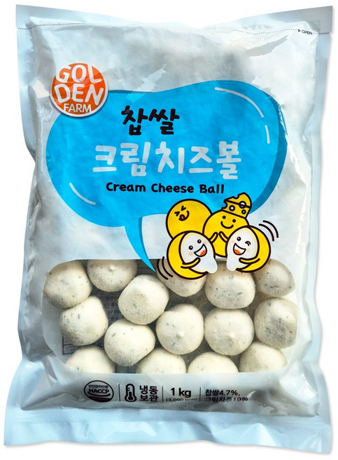 [141] 골든 찹쌀크림치즈볼 (생지) 1kg, 1개