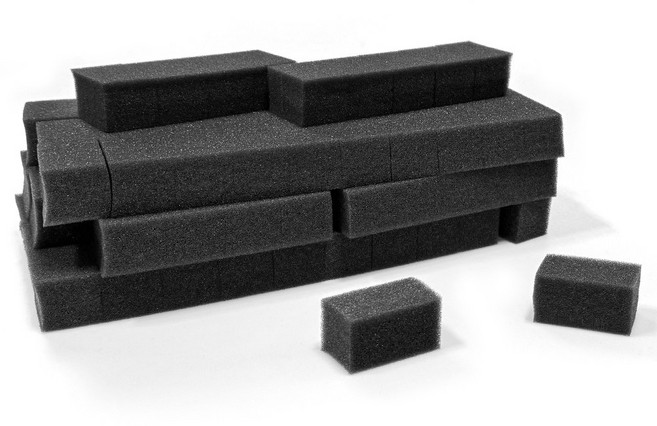 루시피 일회용 조각 미니 헤어 미용 스펀지 100개입, 1개