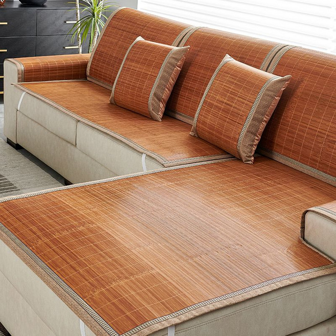 쇼파 대자리 매트 대나무 여름방석 침대 쿨 소파패드, 60x90cm, 썸머 브리즈 - 썸머 버드