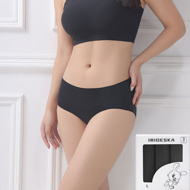 여성 심리스 미디팬티 컴포트 노라인 삼각팬티 3P/6P