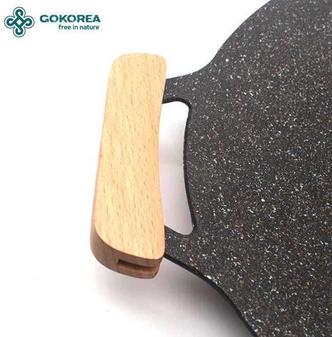 원목 나무 그리들 손잡이 가방 아리수 무쇠팬 조선 무쇠 티타늄 그리들 식빵형, 1개